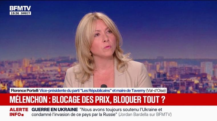 Blocage des prix proposé par Jean-Luc Mélenchon: "C'est une aberration économique", explique Florence Portelli, vice-présidente du parti LR