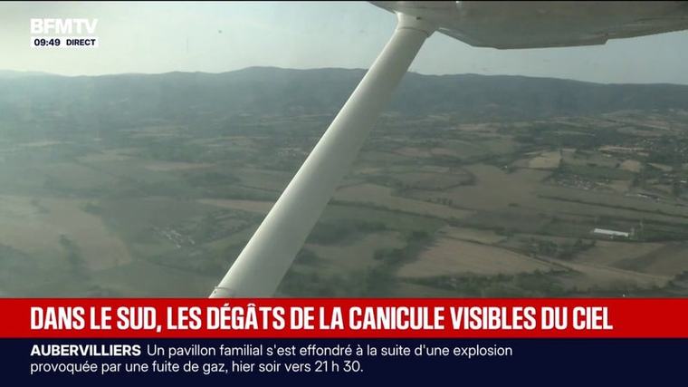 Dans le Tarn, les dégâts des canicules et des incendies vus du ciel