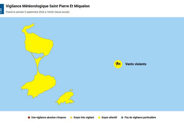 La vigilance jaune pour vents violents est maintenue, fin estimée dimanche matin