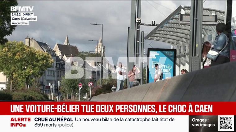 Caen: l'émoi des habitants après qu'un automobiliste a foncé "délibérément" sur des piétons