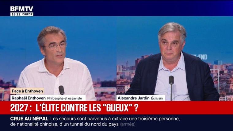 Présidentielle 2027: "Le succès de Jean-Luc Mélenchon [dans les sondages] correspond à peu près au succès que peut avoir une gauche radicale dans ce pays", explique Raphaël Enthoven, philosophe et essayiste