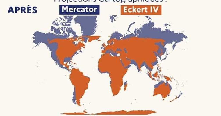Le Quai d'Orsay abandonne la projection de Mercator : la France paraîtra plus petite sur les cartes