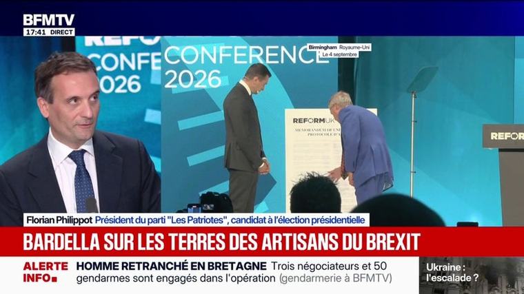"Si on veut reprendre le contrôle de notre pays, il faut sortir de l'Union européenne", estime Florian Philippot, président du parti Les Patriotes et candidat à l'élection présidentielle