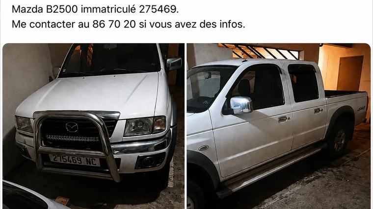Vols de pick-up à Nouméa : les avis de recherche se multiplient sur les réseaux sociaux