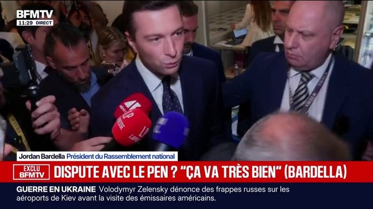 Jordan Bardella dément l'existence de tensions entre lui et Marine Le Pen