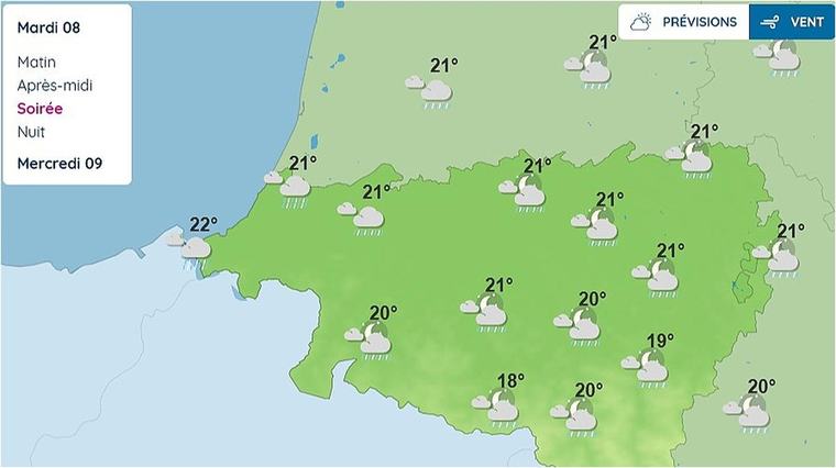 Météo de ce mardi à Pau et dans les Pyrénées-Atlantiques : une baisse des températures, du soleil, et (un peu) de pluie en soirée