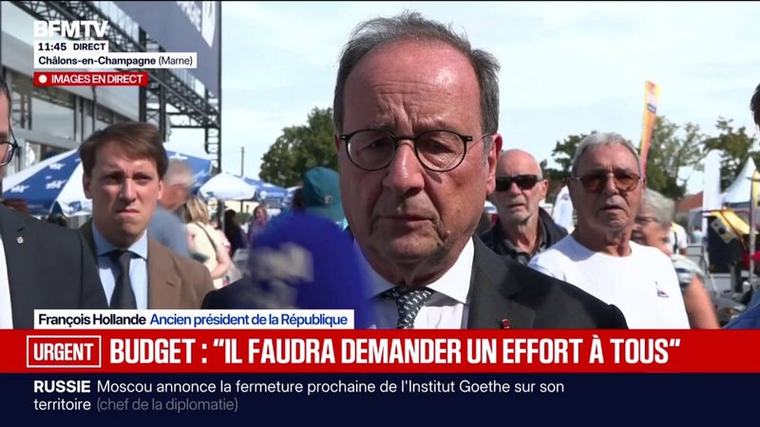 Budget: la censure ne serait pas "la bonne attitude" à adopter face au gouvernement, juge François Hollande