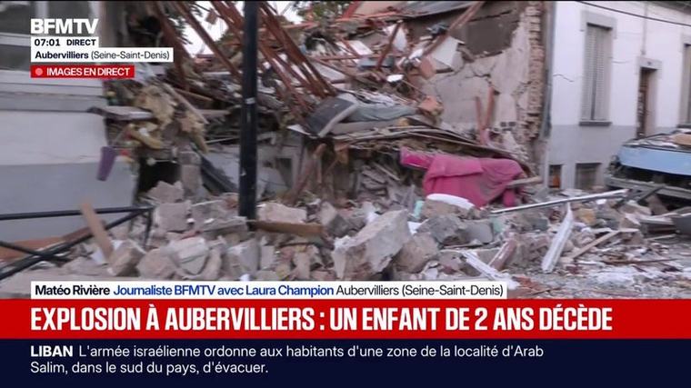 Le témoignage d'une témoin de l'explosion d'un pavillon à Aubervilliers, en Seine-Saint-Denis