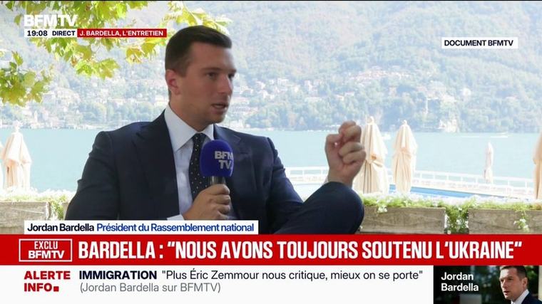 "Le plus grand danger dans cette élection présidentielle ce n'est pas de changer mais de continuer comme avant", déclare Jordan Bardella, président du Rassemblement national