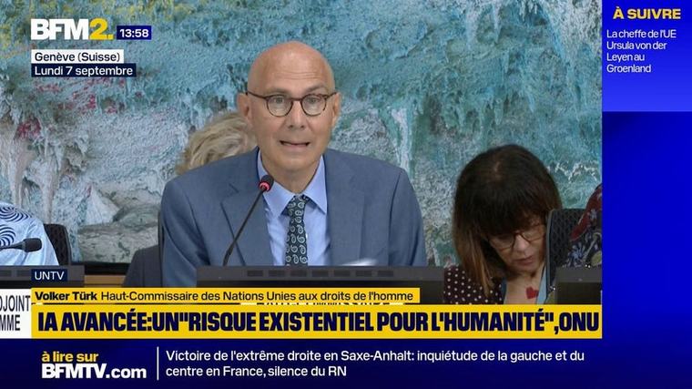 "Une IA avancée pourrait faire peser un risque existentiel sur l'humanité", alerte Volker Türk