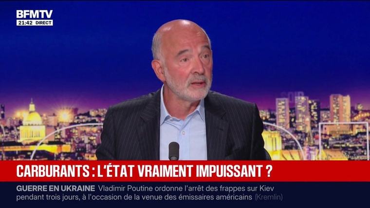 Prix du carburant: "L'État peut intervenir", explique Pierre Moscovici, membre de la Cour des comptes européenne